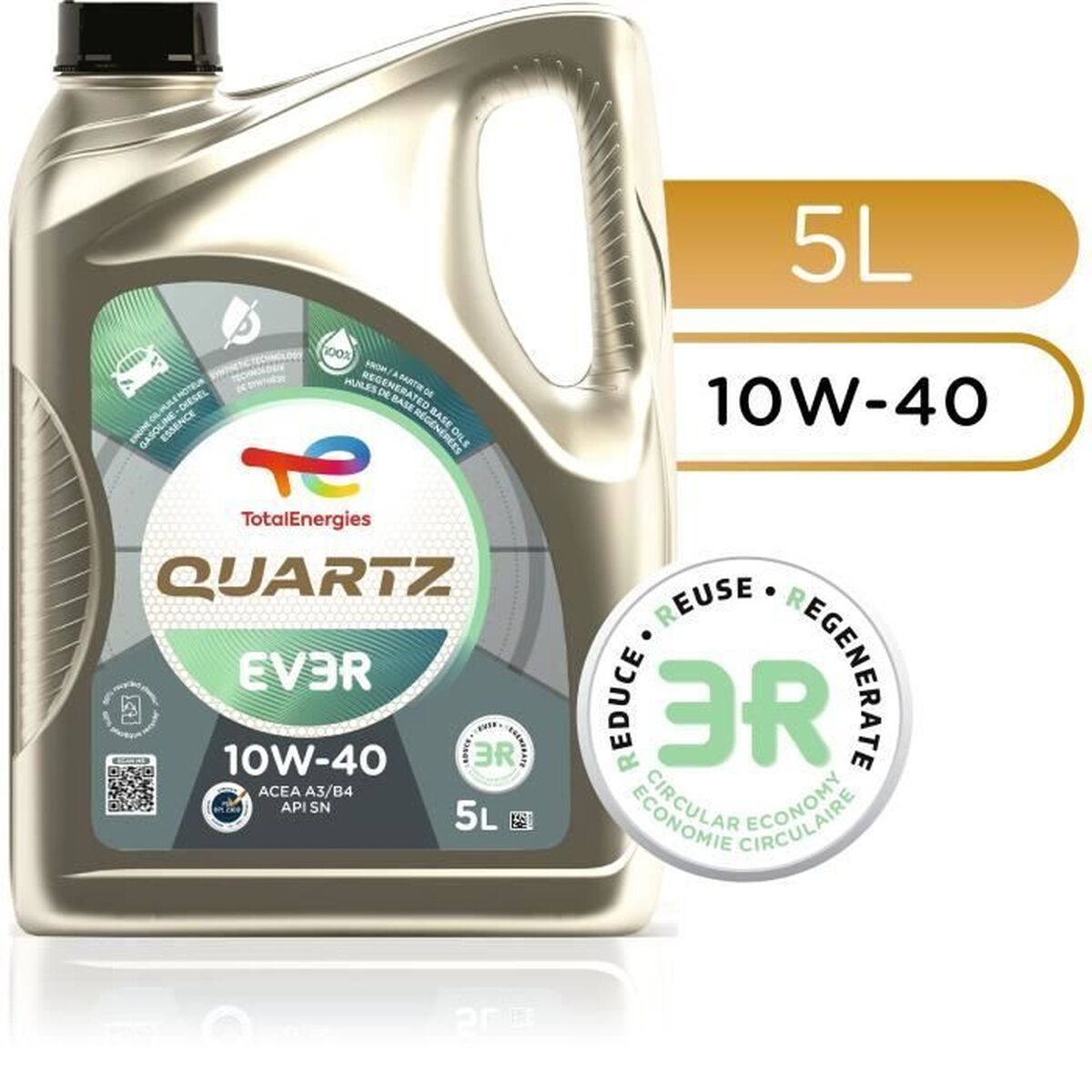 Car Motor Oil Totalenergies Quartz EV3R 10W40 5 L